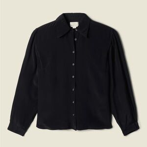 TROVATA JACQUELIN SHIRT BLACK VISCOSE SILK